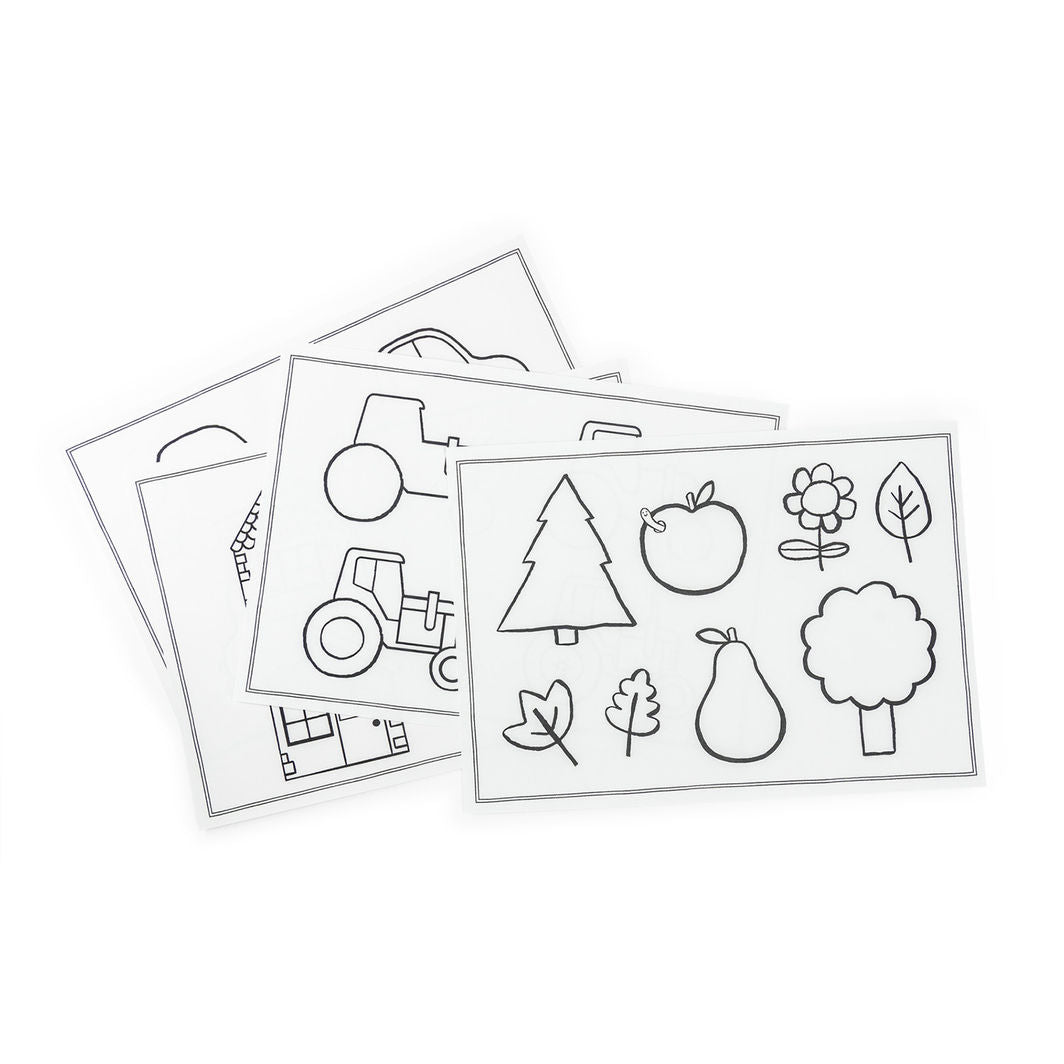Moulin Roty - Kidywolf Drawing Stencils 24 pcs - Les Popipop