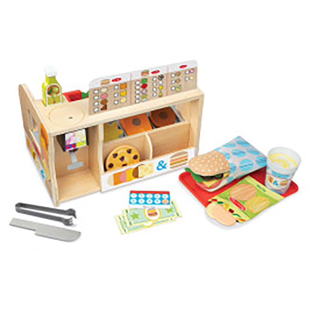 Melissa &amp; Doug Wooden Play Food, Sandwich Bar - 56 Pieces