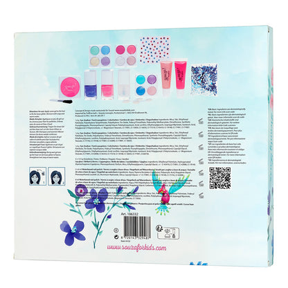 Souza Makeup Set for Kids, Beauty Luxe - Blue/Silver Hair Glitter