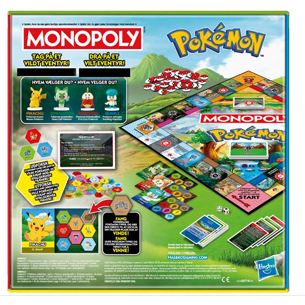 Hasbro Game, Monopoly Pokémon DK/NO