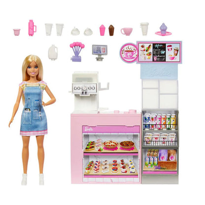 Barbie Career Coffee Shop, Barbie Doll with Coffee Bar