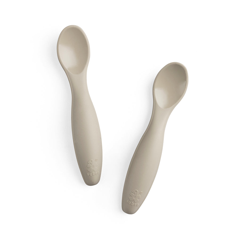 Sebra Silicone Spoon Set, Jetty Beige