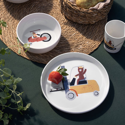 Sebra Plate, Deep - Busy Builders