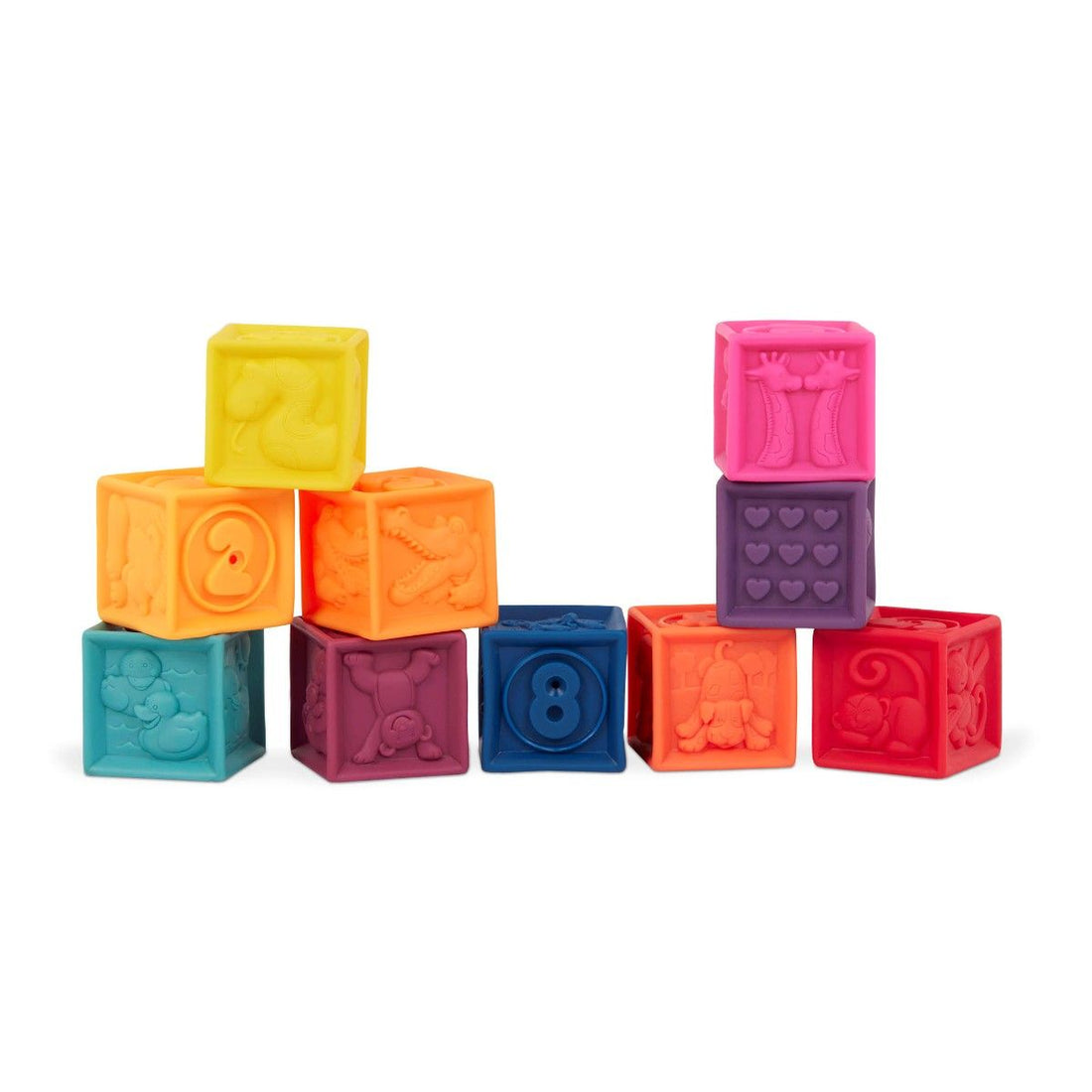 B Toys bløde byggeklodser, One Two Squeeze - 10 stk.