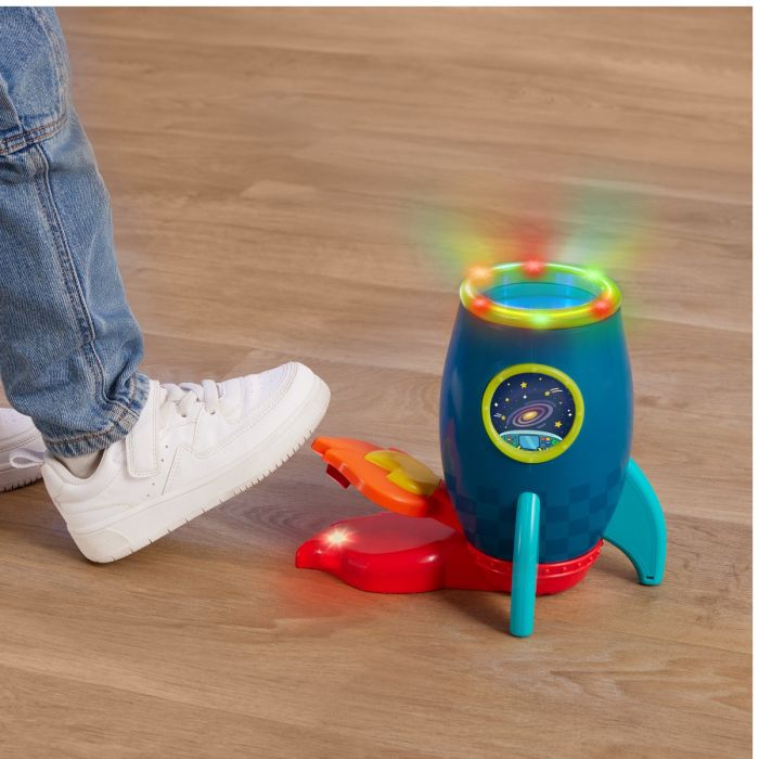 B Toys Rocket with Launcher, Catch Discs, and Racket