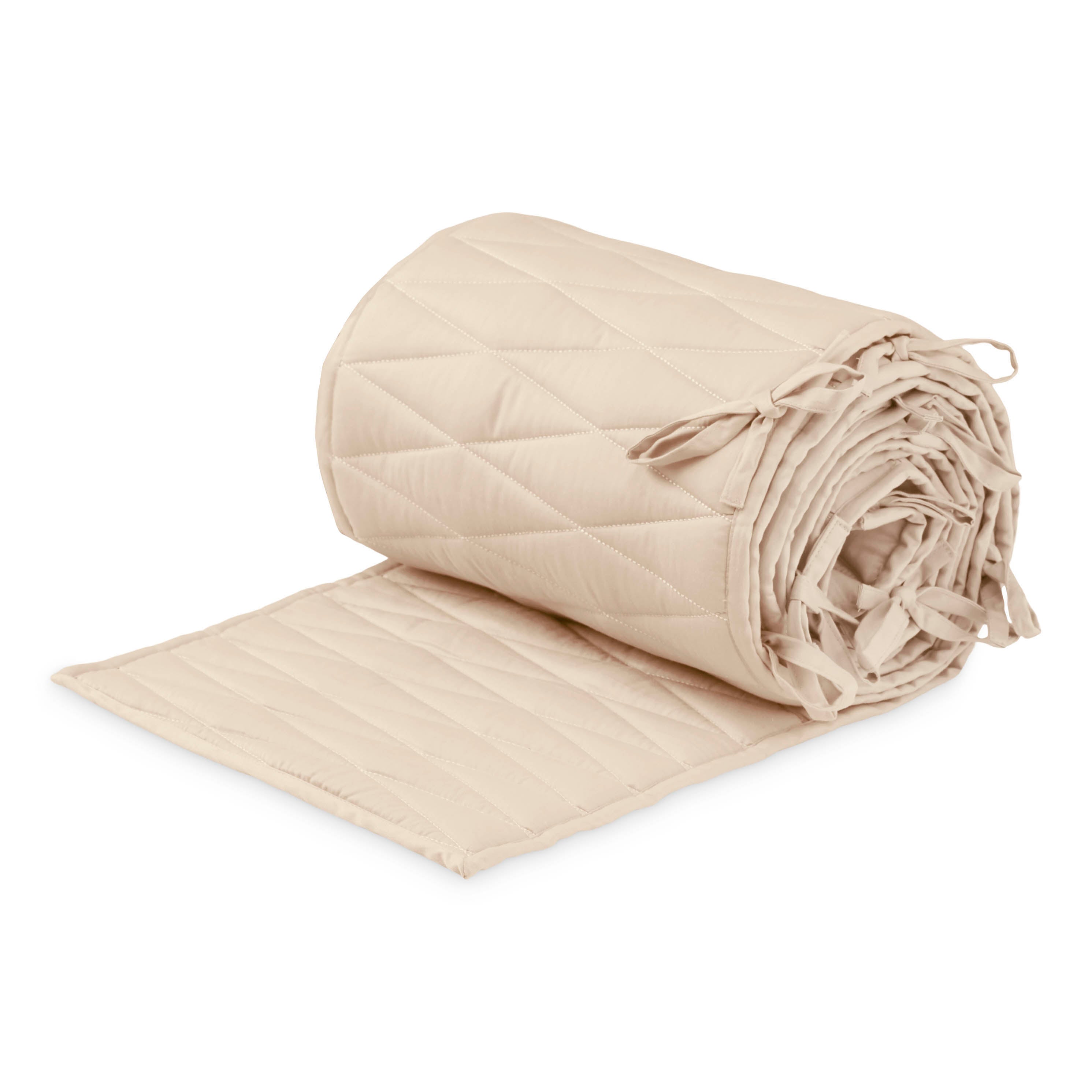 Cam Cam Harlequin Bed Bumper, Organic - Almond