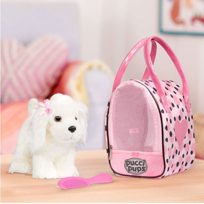 Pucci Pups Dog in a Bag, Pink Dots