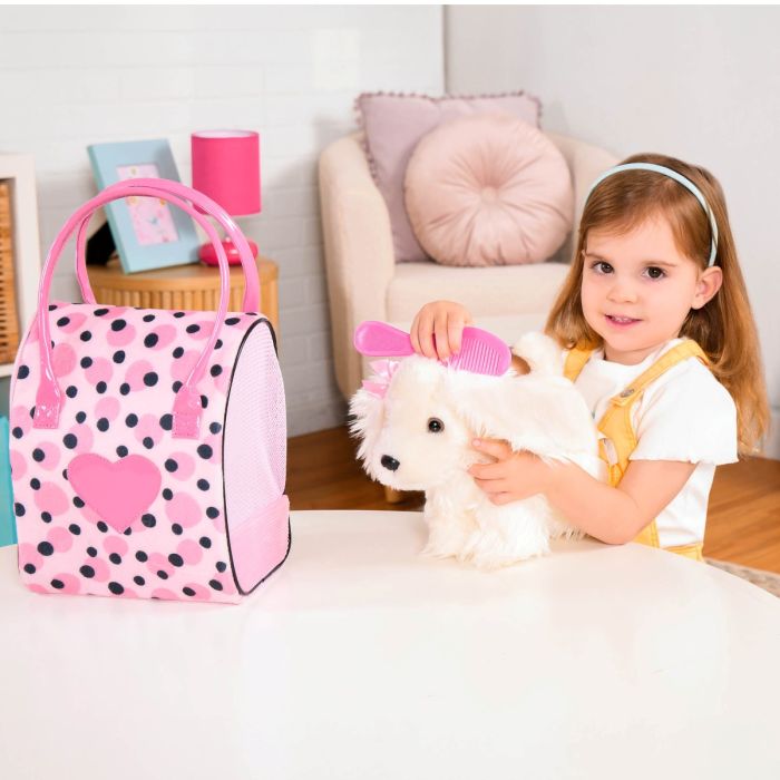 Pucci Pups Dog in a Bag, Pink Dots