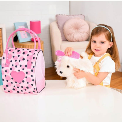 Pucci Pups Dog in a Bag, Pink Dots