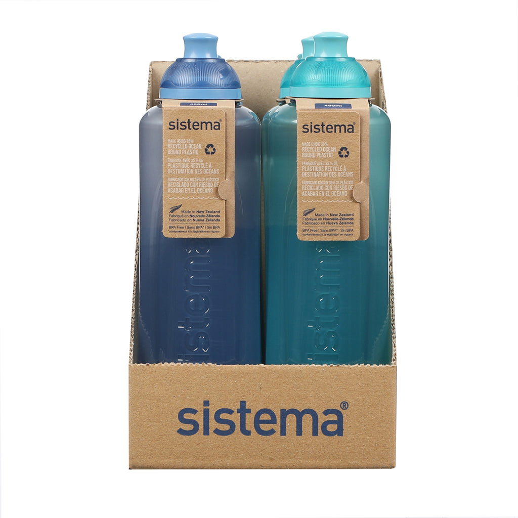 Sistema drinking bottle, Swift Squeeze Bottle, 480 ml – Teal Stone
