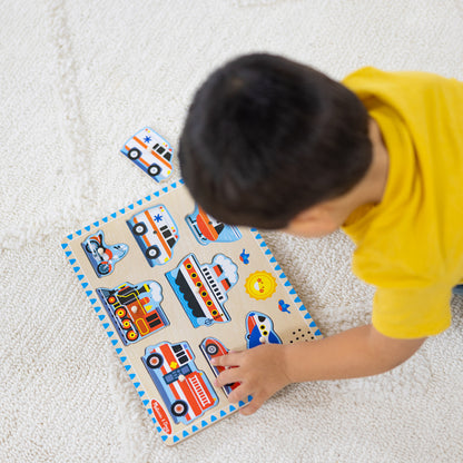 Melissa &amp; Doug Wooden Puzzle with Large Pieces, Safari - 8 Pieces