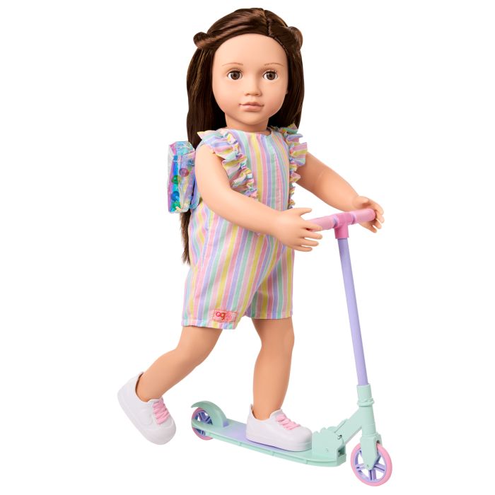 Our Generation, Deluxe Doll Outfit - Rainbow Scooter and Clothing