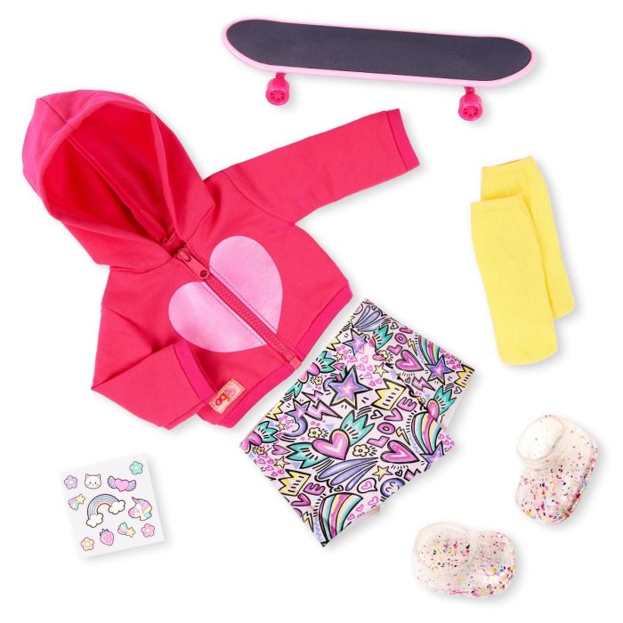 Our Generation Deluxe Doll Outfit, Skateboard