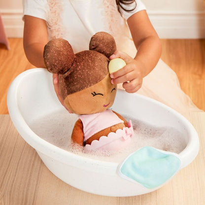 LullaBaby Badedukke, Pige - Brunt hår