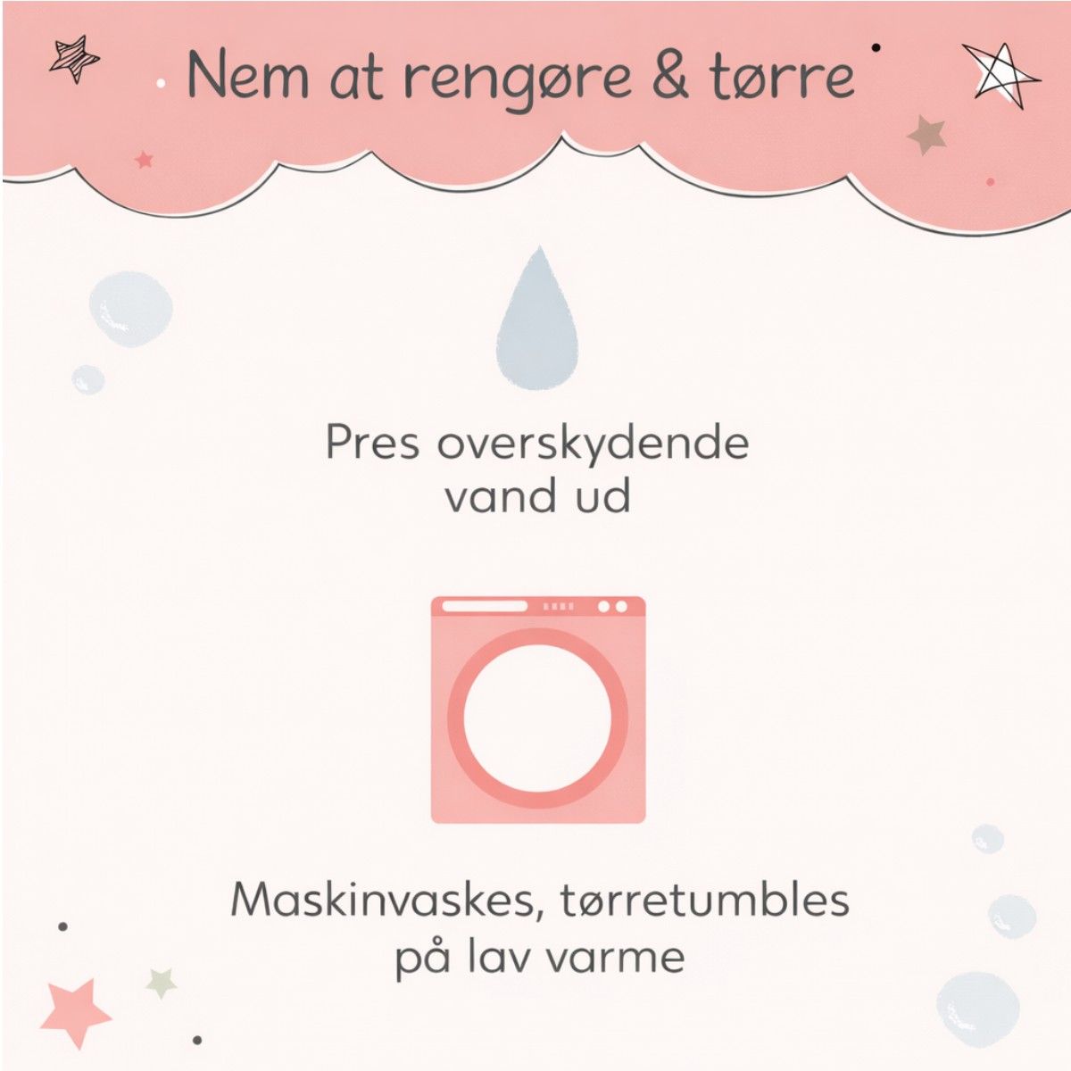 LullaBaby Badedukke, Dreng - Brunt hår