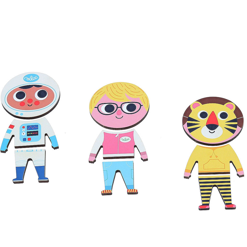 Vilac Wooden Puzzle, 6 x 3 Pieces - Jules by Ingela P Arrhenius