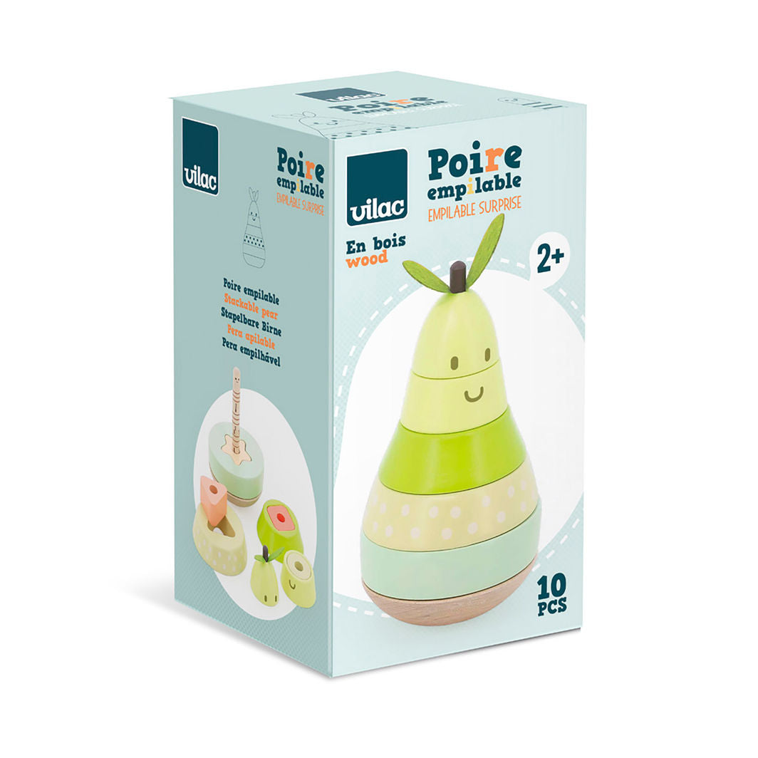 Vilac Stacking Toy, Pear 10 Pieces