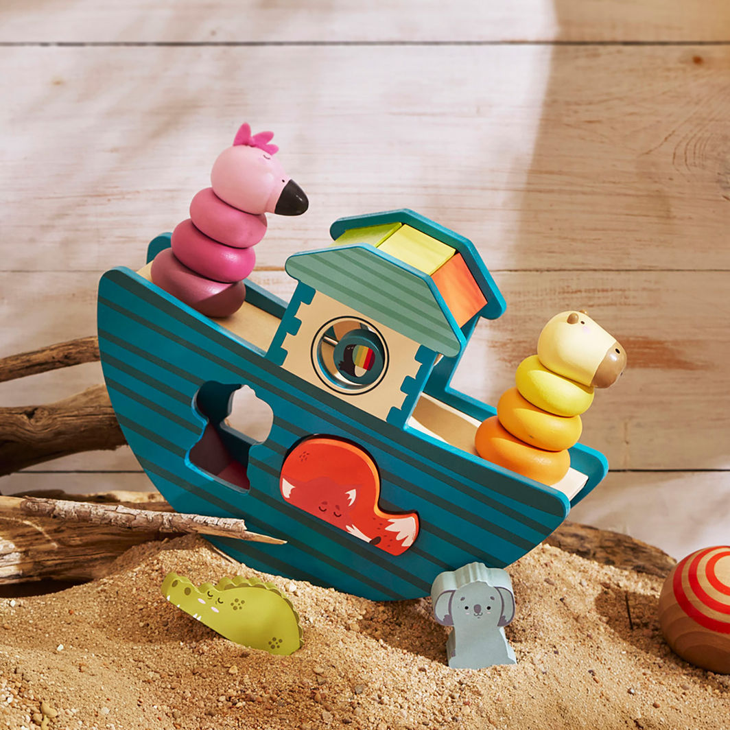 Vilac Wooden Shape Sorter, Animal Ark
