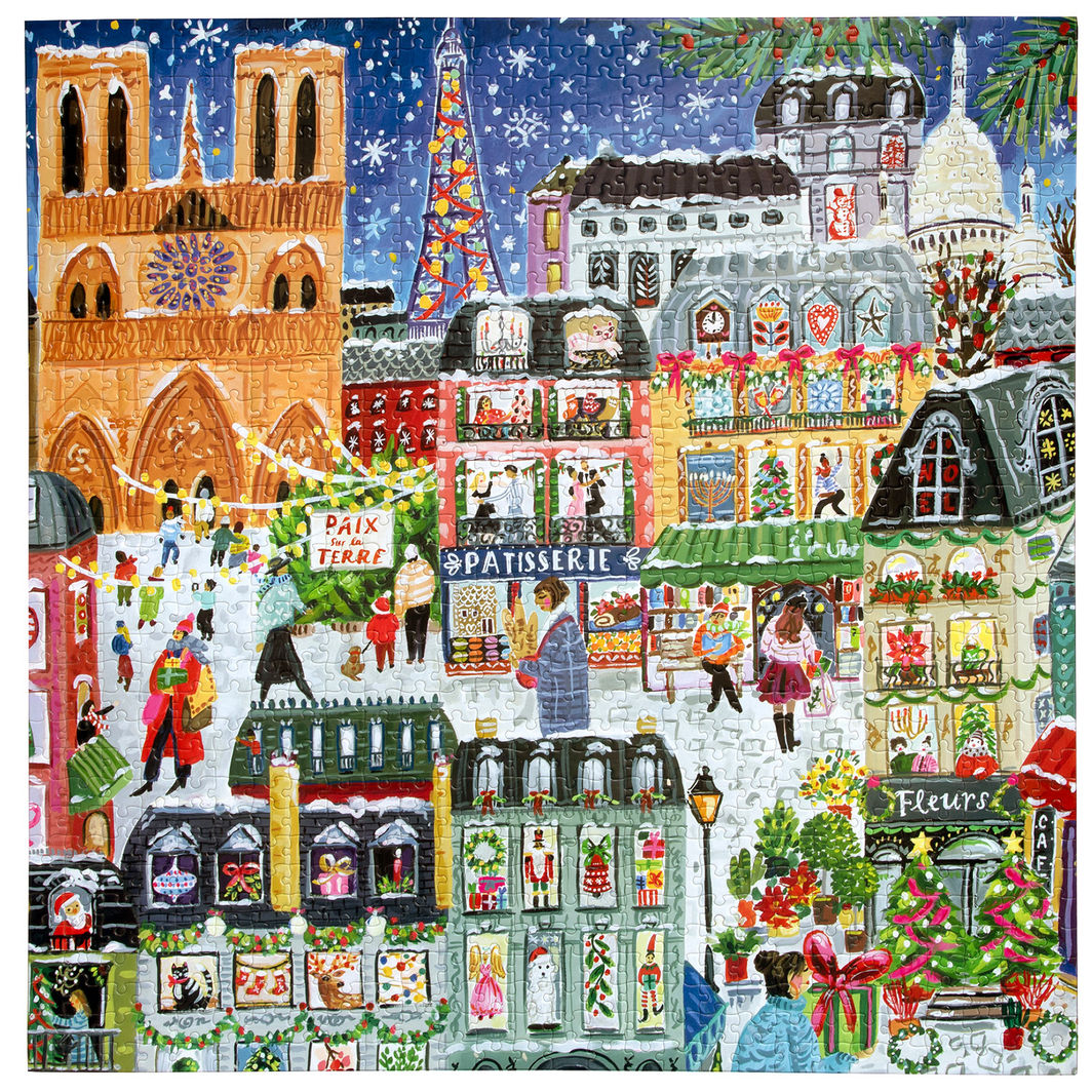 eeBoo Puzzle 1000 Pieces, Paris Christmas