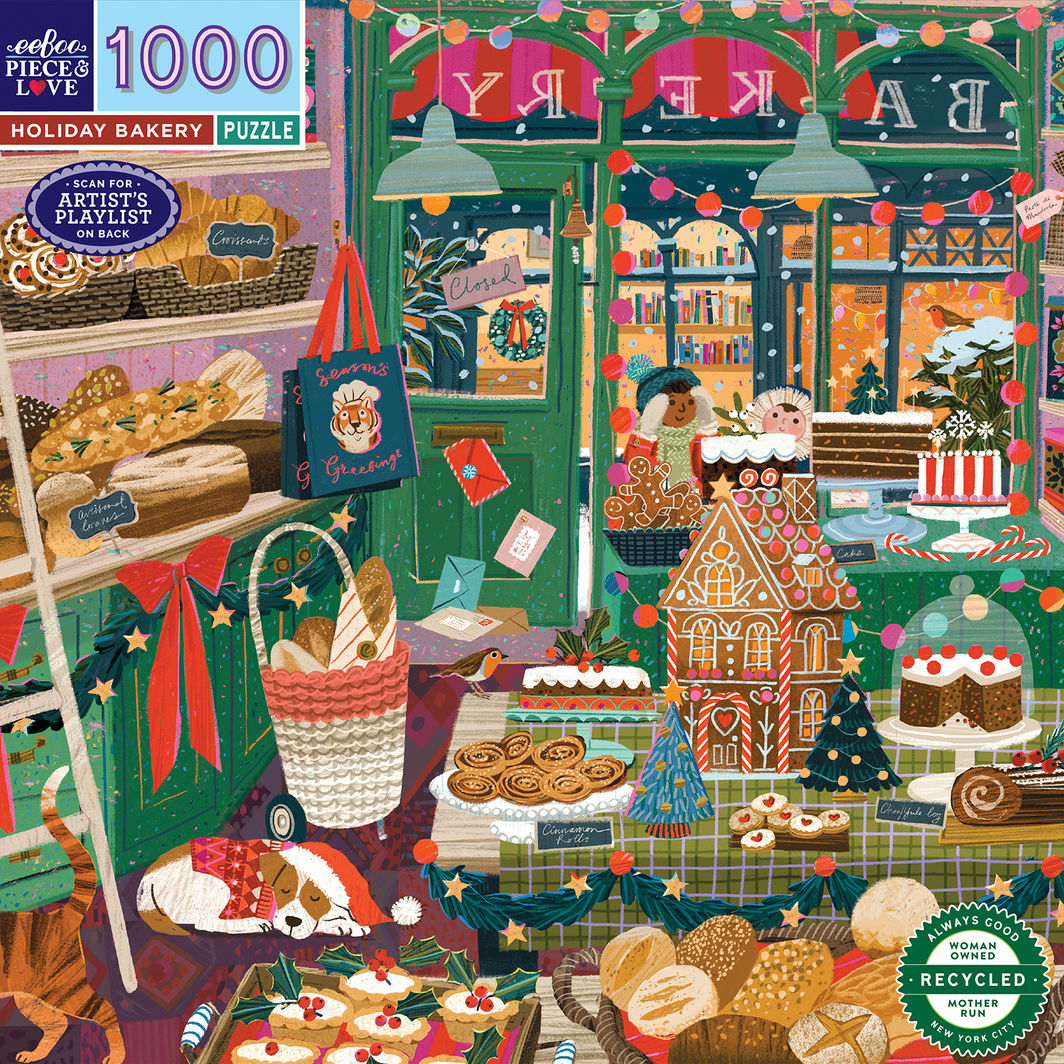 eeBoo Puzzle 1000 Pieces, Holiday Bakery