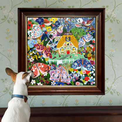 eeBoo Puzzle 1000 Pieces, Cottage at Dusk