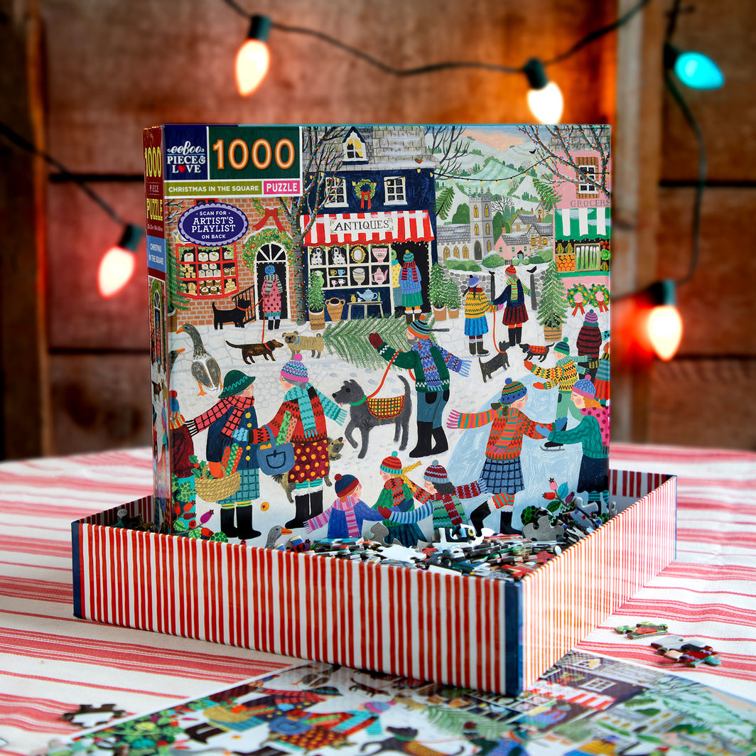 eeBoo Puzzle 1000 Pieces, Christmas in the Square