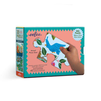 eeBoo Puzzle with 20 Pieces - Garden Animals