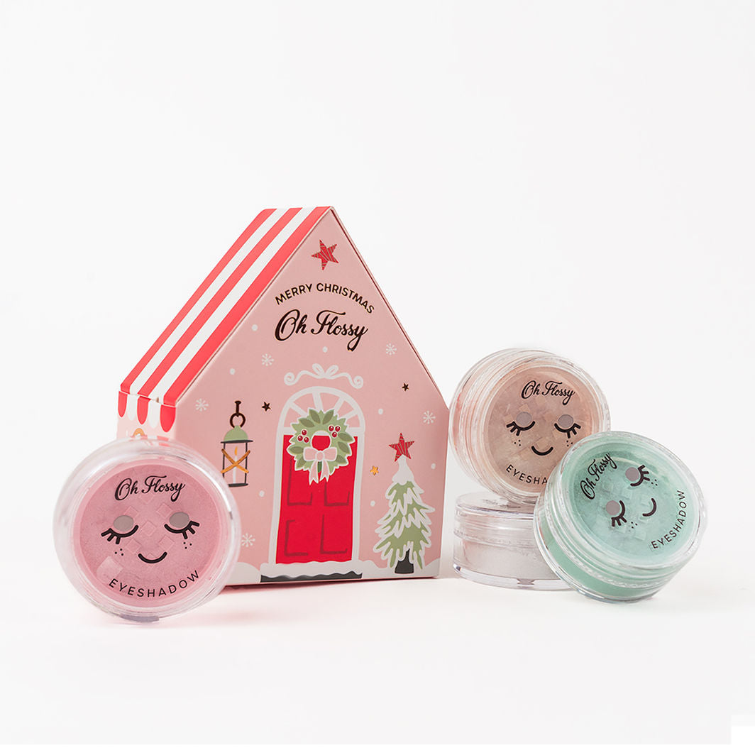 Oh Flossy Eye Shadow for Kids, Christmas House Set