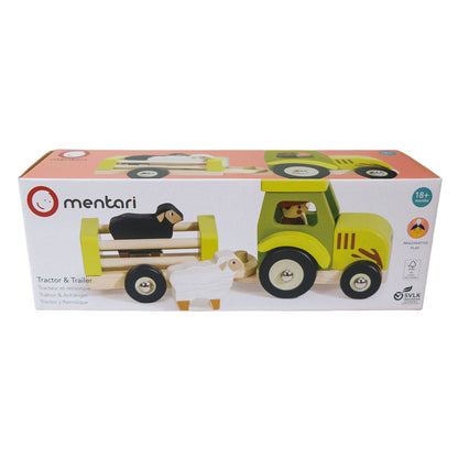 Mentari, Tractor with Trailer and Sheep