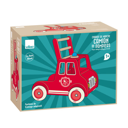 Vilac Push Cart, Fire Truck