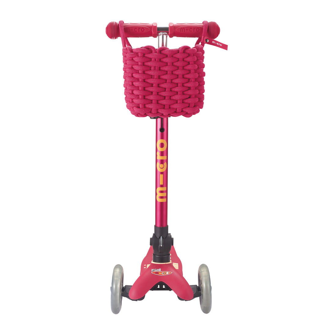 Square Pink Micro Basket for Mini and Maxi Scooters