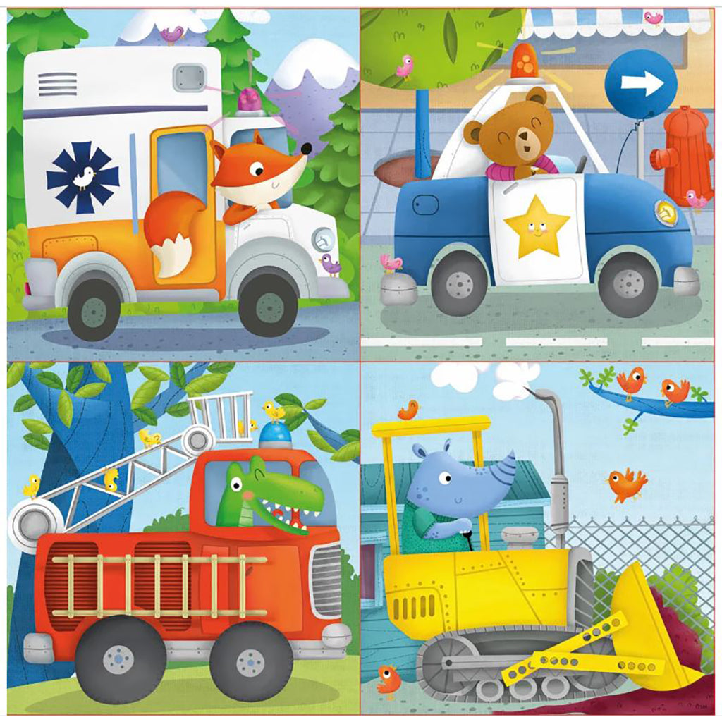 Educa Puzzle Set, 4 Puzzles, Rescue Patrol - 6, 9, 12, and 16 Pieces