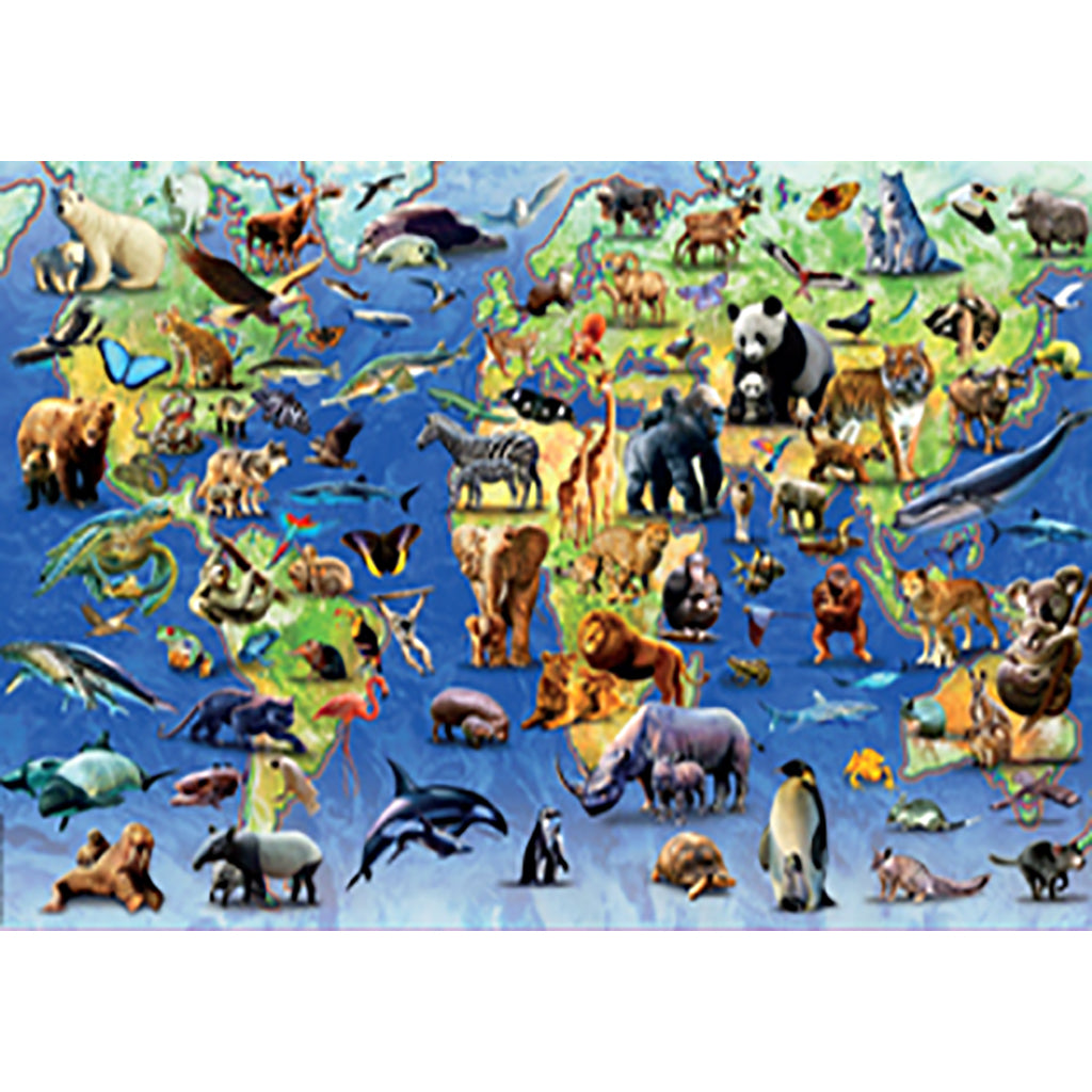 Educa Puzzle, Over 100 Endangered Animal Species - 500 Pieces