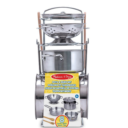 Melissa &amp; Doug Pots and Pans Set, 8 Pieces