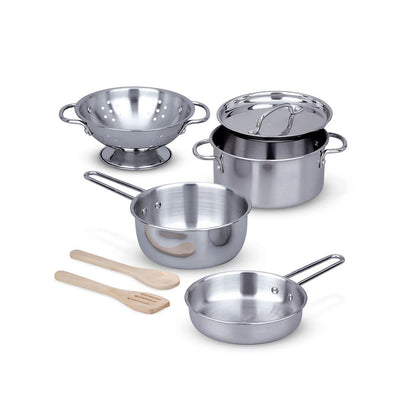 Melissa &amp; Doug Pots and Pans Set, 8 Pieces
