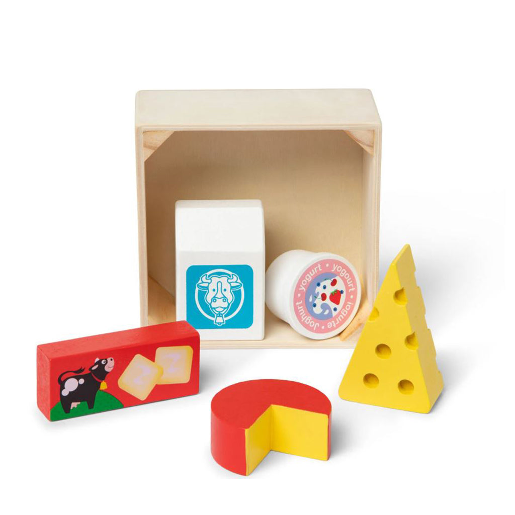 Melissa &amp; Doug Wooden Play Food, Dairy Products