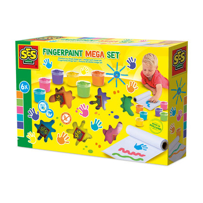 SES Creative Finger Painting Mega Set - 6 x 110ml