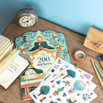 Moulin Roty - Coloring Book with 200 Stickers - La bande à Jojo