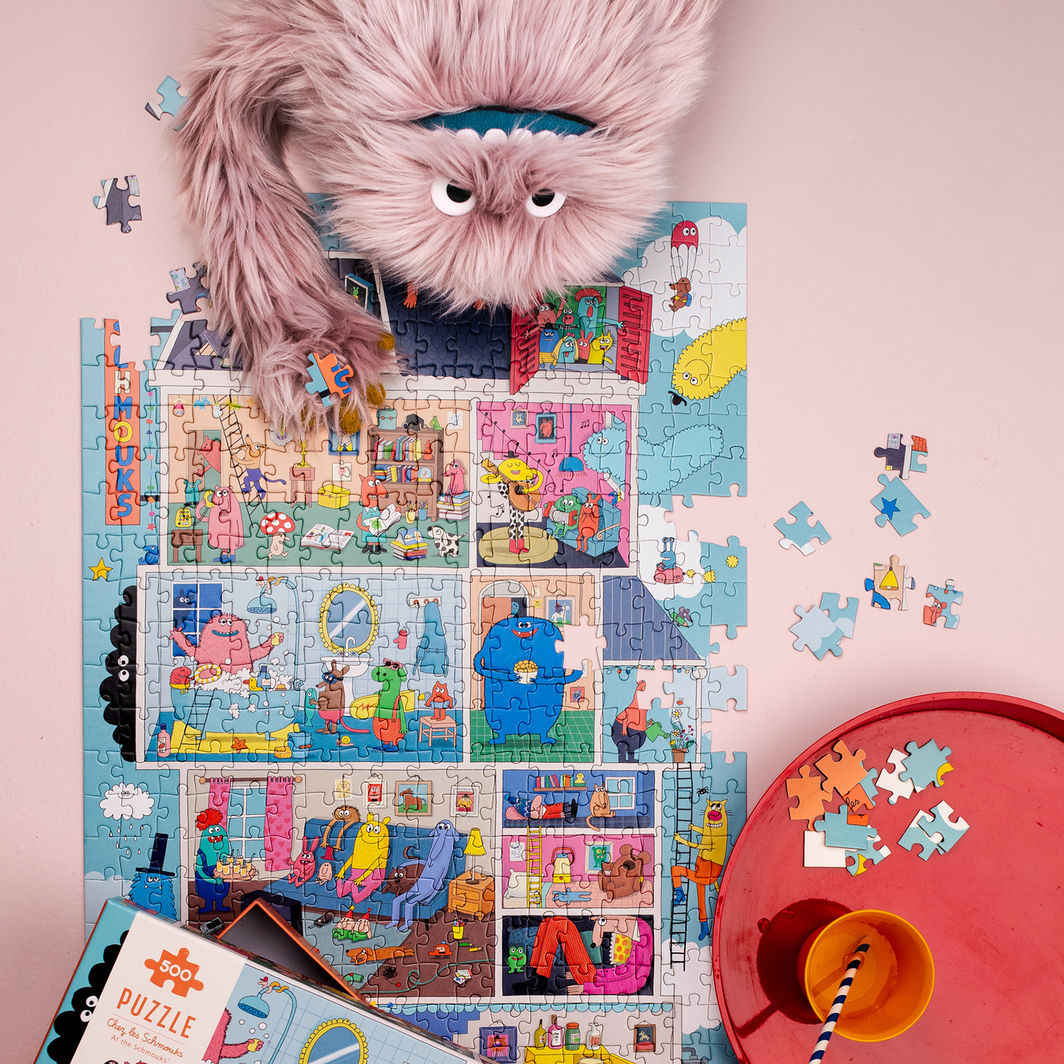 Moulin Roty – 500-piece Puzzle – Home of the Schmouks – Les Schmouks