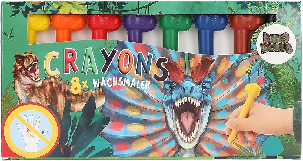 Dino World, 8-Pack of Coloured Pencils