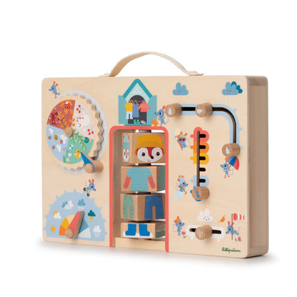 Lilliputiens Wooden Activity Panel, Dress for the Weather