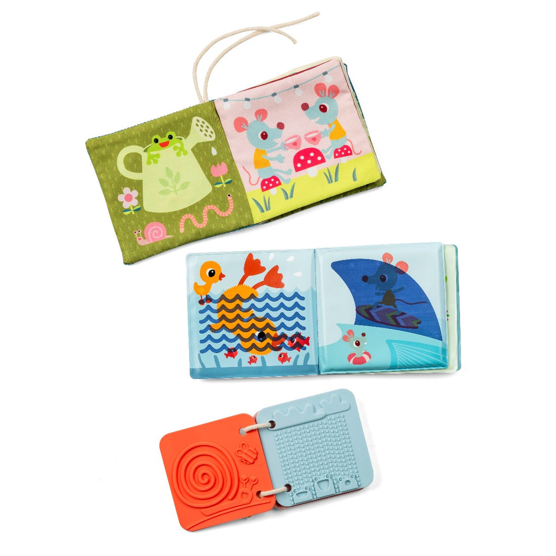 Lilliputiens Baby Toys, Set of 3 Sensory Books - Jeanne