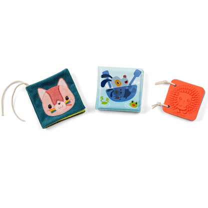 Lilliputiens Baby Toys, Set of 3 Sensory Books - Jeanne
