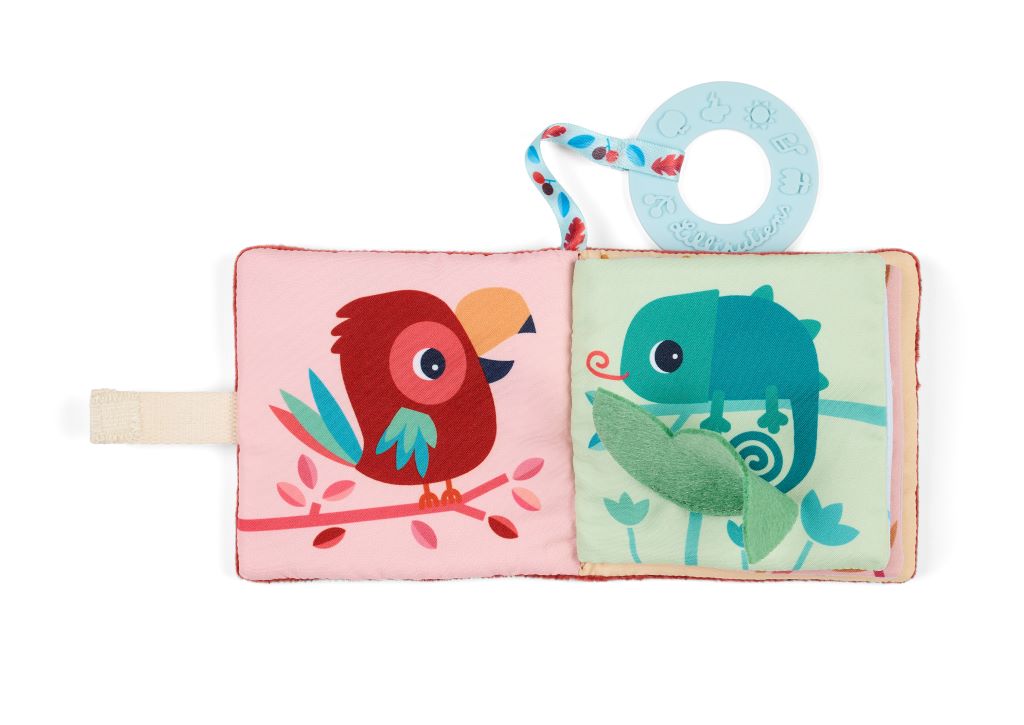 Lilliputiens, Jack Fabric Book for Baby with Teething Ring