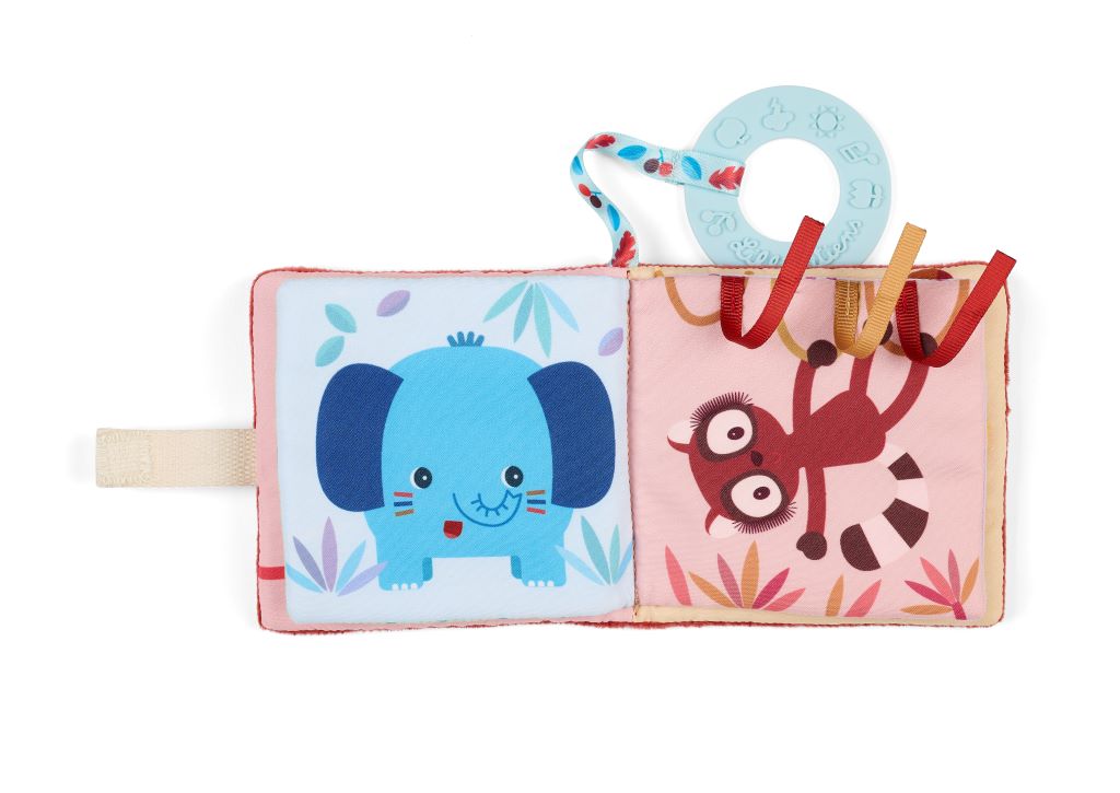 Lilliputiens, Jack Fabric Book for Baby with Teething Ring