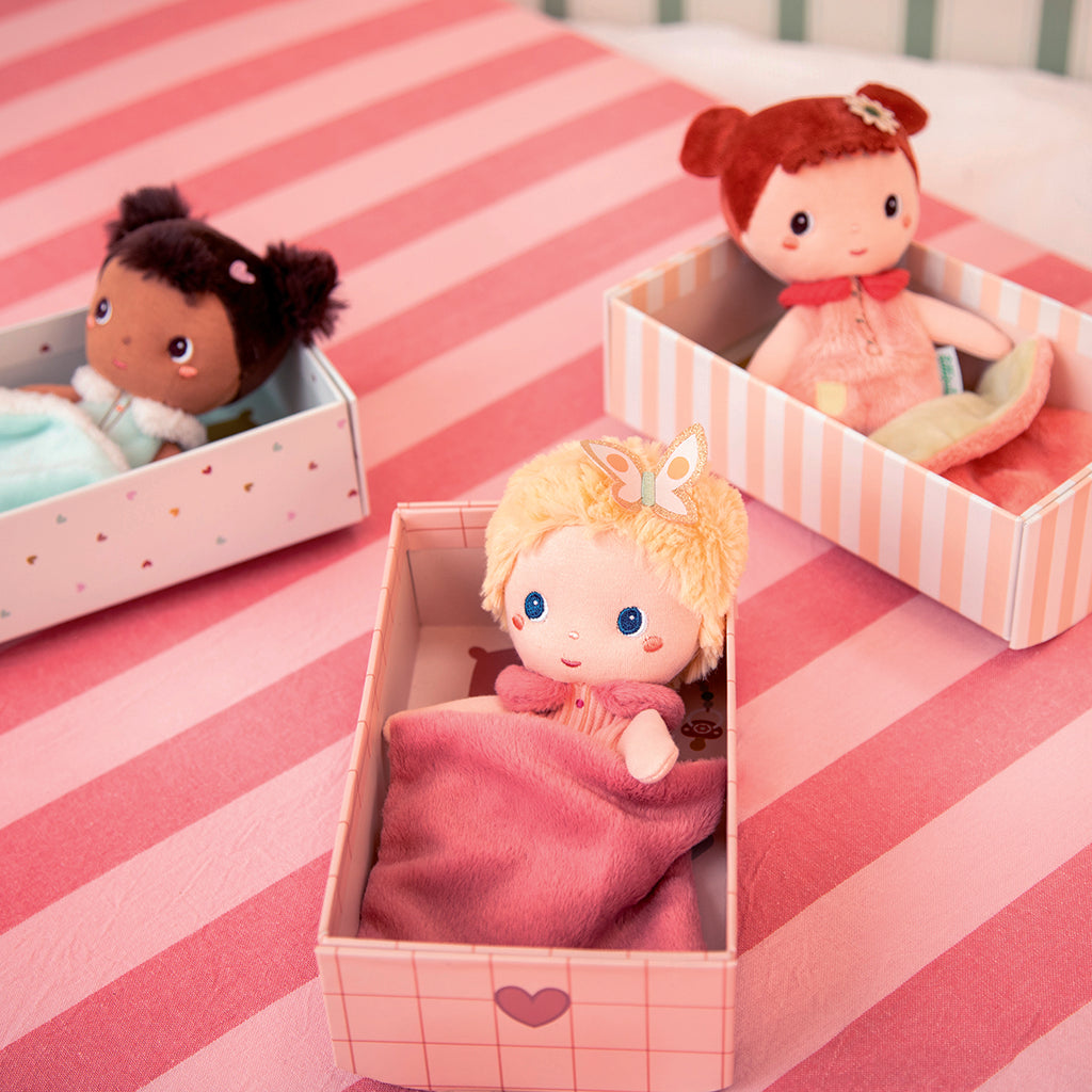 Lilliputiens Jackie Doll in Cardboard Cradle, 18 cm