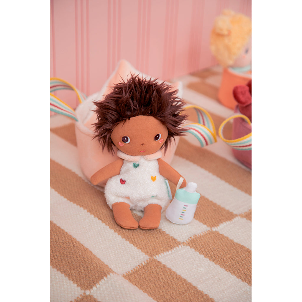 Lilliputiens Misha Doll in Basket, 21 cm