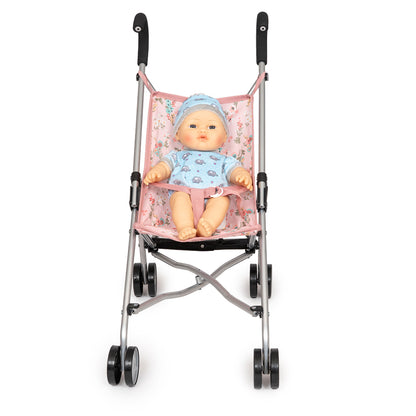 Mamamemo Doll Umbrella Stroller, Flowers