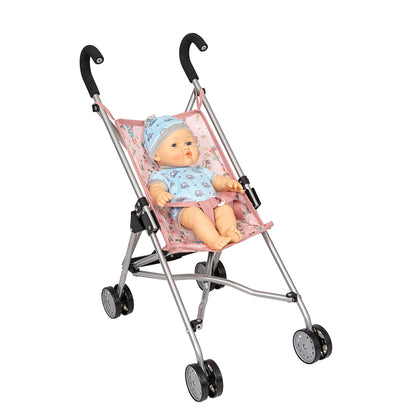 Mamamemo Doll Umbrella Stroller, Flowers