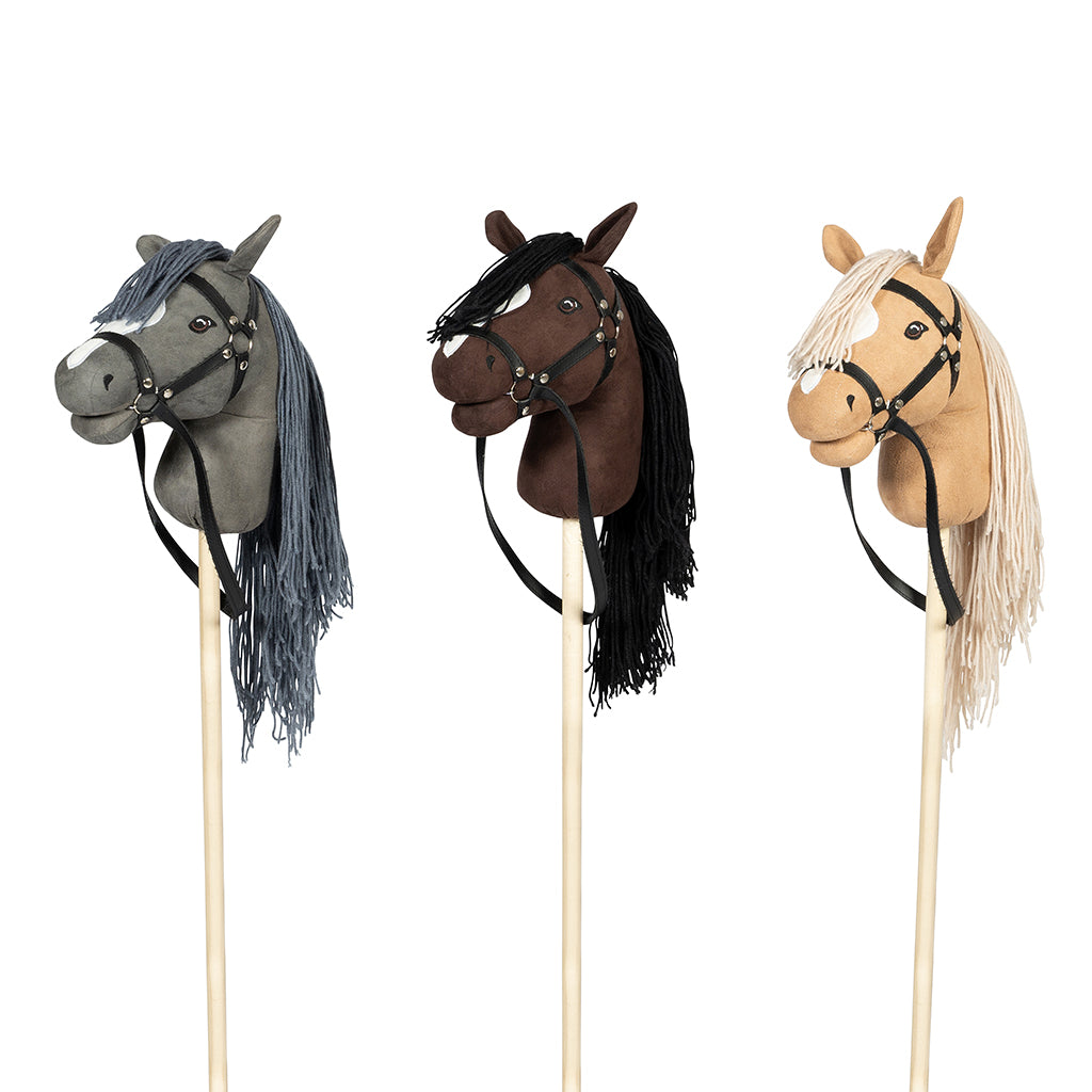 By Astrup Hobby Horse with Open Mouth and Removable Tail, Grey